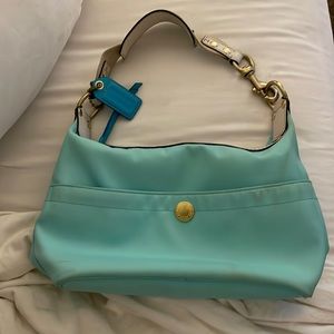 Blue Coach Shoulder Bag